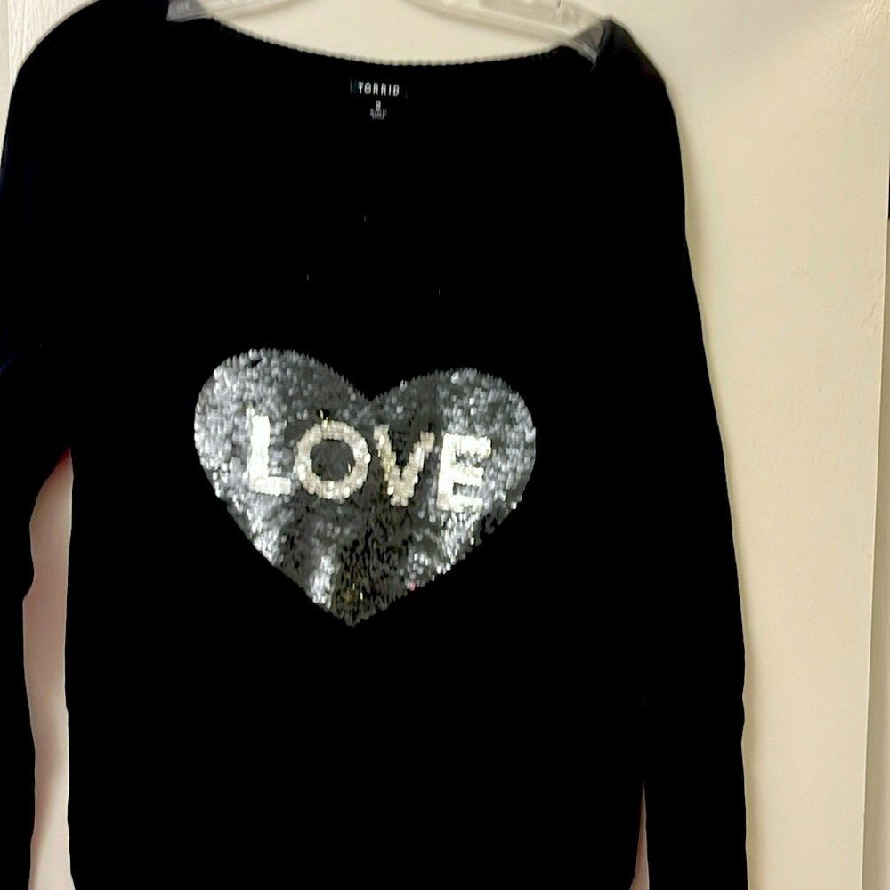 Torrid Tunic Black Sweater.